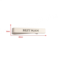 Clip de Corbata de Acero Inoxidable al por Mayor, Resistente a la Corrosión y a las Manchas de Aceite, Personalizable para Bodas, Clip para Cuello de Camisa y Traje para Hombre, Tamaño a Elegir