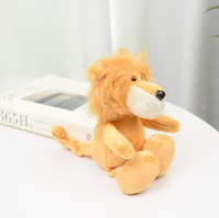 Mini lion en peluche à suspendre, faible MOQ, directement de l'usine, NOUVEAU, mignon, doux, en coton PP, porte-clés personnalisé, 15 cm, pas cher