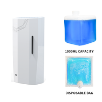 Dispenser Sabun Cair Otomatis Tanpa Sentuh AOLQ, Pemasangan di Dinding, Sensor Gerak, Botol Isi Ulang Cairan Busa, Penyemprot Sanitizer