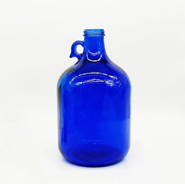 Big Volume 5L Blue Sealed Glass Beer Growler California Wine Bottle