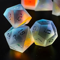 Lot de dés personnalisés en verre pour D&D, dés polyédriques pour jeux de rôle et de table Dungeons and Dragons