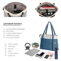 Tas Kanvas Serbaguna Tas Bahu Wanita Tas Tote Kasual Sederhana Tas Besar Tas Bahu Tas Kerja Laptop