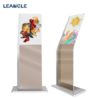 Kiosque d'information pour centre commercial avec écran tactile capacitif incliné OLED transparent de 30 à 55 pouces, en mode paysage ou portrait