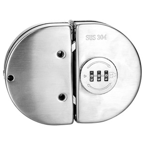 Stainless Steel Combination <b>Glass</b> <b>Door</b> Lock 21 24 Mm Minimalist Design For Shop <b>Door</b> Easy Installation - Product Image 1