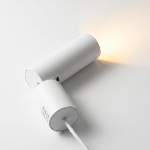 Modern Minimalist White Incandescent Cylindrical Shade Adjustable Height Switch Control Plastic Body Small Size IP66 Rated - Product Image 2