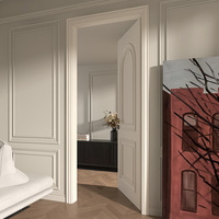 HOMELY mélamine portes et fenêtres en bois pour les maisons peinture intérieure couleur bon marché prix bon fournisseur chine nouveau design