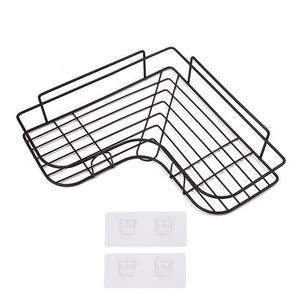 Metal <b>Wall</b>-<b>mounted</b> Double Tier Toilet Rack Organizer for Tools Multi-functional Bathroom Corner Storage <b>Shelf</b> Accessories - Product Image 1