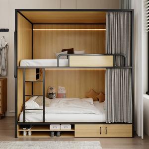 Camas Literas Modernas con Estructura <span class=keywords><strong>de</strong></span> Madera para Dormitorio <span class=keywords><strong>de</strong></span> Niños y Niñas, Muebles Infantiles con Almacenamiento - Product Image 1