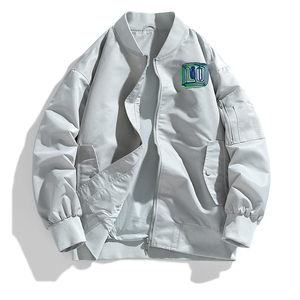 Logotipo personalizado de Europa y los Estados Unidos en primavera y otoño, nuevo uniforme de béisbol, chaqueta voladora delgada de tendencia informal para hombres - Product Image 3