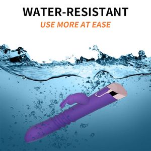 Roze Dual Motor Dildo Vibrators Roterende Kop Konijn Likken Tapping <span class=keywords><strong>G-Spot</strong></span> Vibrators Voor Koppels - Product Image 6