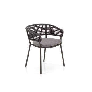 <span class=keywords><strong>Chaise</strong></span> de salle à manger en corde <span class=keywords><strong>tressée</strong></span> en aluminium <span class=keywords><strong>extérieur</strong></span> nordique <span class=keywords><strong>chaise</strong></span> de jardin ignifuge imperméable - Product Image 2