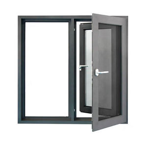 Khung hợp kim nhôm cách nhiệt hiệu quả năng lượng cao cách âm hai lớp kính nhôm cửa sổ tác động thiết kế - Product Image 2