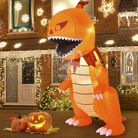 Offre Spéciale Orange Vert Blow Ups Yard Décoration Grand Extérieur Halloween vacances Gonflable Citrouille Dinosaure pour la Fête
