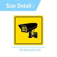 Autocollant d'avertissement de surveillance par caméra CCTV, panneau de signalisation de caméra de sécurité, étiquette à forte adhérence pour la maison, le magasin, le bureau, l'entrepôt et le véhicule