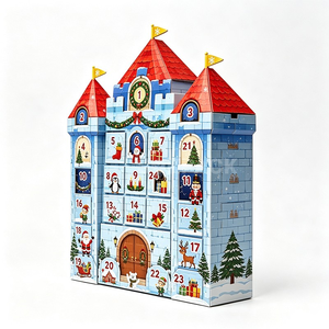 Calendario <span class=keywords><strong>de</strong></span> Adviento Personalizado con Forma <span class=keywords><strong>de</strong></span> Castillo, Caja Sorpresa <span class=keywords><strong>de</strong></span> 24 Días, Caja <span class=keywords><strong>de</strong></span> Cuenta Regresiva <span class=keywords><strong>de</strong></span> <span class=keywords><strong>Cartón</strong></span> para Dulces, Juguetes y Regalos Navideños - Product Image 4