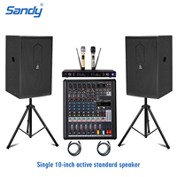 Ensemble d'enceintes Sandy Audio de 10 pouces, son stéréo pour KTV, divertissement à domicile, salle de conférence, système d'amplification de puissance
