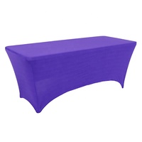 4 FT 5 FT 6FT 8 FT 10 FT Elastic Table Cover Outdoor Wedding Rectangular Elastic Nappes Noir et Blanc Foreign Trade Cockta