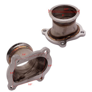 Adaptador de Conversión de Brida de Turbocompresor de Acero Inoxidable CT26 de 4 Pernos y <span class=keywords><strong>3</strong></span> Pulgadas con Banda en V para Accesorios de Automóviles Toyota - Product Image 3