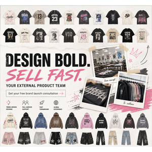 OEM ODMCustom Men's Hip Hop T-shirts Cotton Retro Vintage Acid <b>Washed</b> boxy fit t shirt Summer Oversized Print Tee Men's T-shirts - Product Image 6