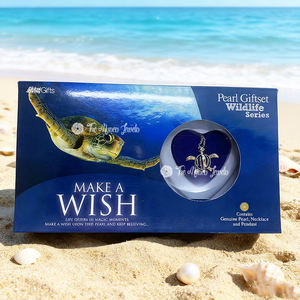 Muses Jewels kalung Fashion gaya Laut kotak hadiah tiram kalengan kura-kura dan lumba-lumba ikan liontin Berharap mutiara Hari Ibu - Product Image 1