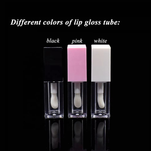 Tube carré transparent en PETG pour brillant à lèvres, 5 ml, vide, avec bouchon applicateur, pour rouge à lèvres liquide et blush - Product Image 3