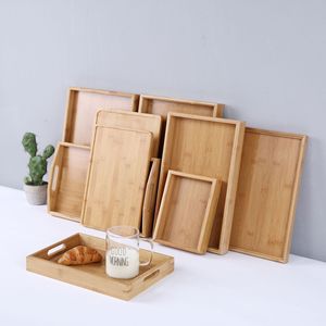 Bamboo Wooden <b>Tray</b> Rectangular <b>Tea</b> Serving <b>Tray</b> For Home Hotel Restaurant Storage <b>Tray</b> - Product Image 3