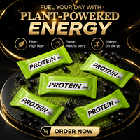 Barres protéinées au matcha et au lait 15g, barre protéinée au thé vert, OEM, marque privée