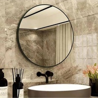 Argent Or Noir Vente à chaud Cadre de miroir en aluminium de bonne qualité Profil de cadre de miroir rond en alliage d'aluminium de luxe