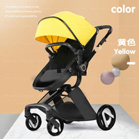 Porte-bébé certifié CE en alliage d'aluminium OEM avec poignée réglable, poussette pliante à un bouton et à poussée bidirectionnelle