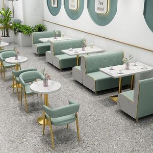 Juegos de muebles modernos de alta calidad para restaurante, cafetería, cabina de comida rápida, sofá para restaurante, juego de mesas <span class=keywords><strong>y</strong></span> sillas de comedor de Metal - Product Image 3