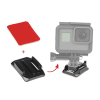 2 supports adhésifs plats + 2 supports adhésifs incurvés pour caméra d'action avec autocollants adhésifs pour GoPro Hero13 Insta360 X6 X5 DJI Osmo 6 Accessoire