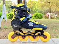 Patins à roulettes professionnels en fibre de carbone pour sports de plein air, avec lumières clignotantes, chaussures de skate, sandales