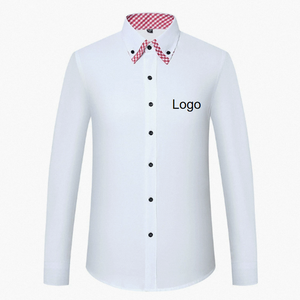 Vente en gros d'usine chinoise Chemise d'affaires coupe ajustée pour hommes à manches longues anti-rides de couleur contrastante pour le printemps Vêtements de cérémonie - Product Image 1