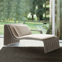 Ow rate usine en gros PE osier rotin plage hôtel piscine soleil lit de repos chaise longue chaises longues