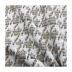 Vendita calda di cappotti in tessuto Jacquard in poliestere Jacquard 275gsm abiti stile Chic Lurex Hound tinta in filato liscio Memory Jersey borse - Product Image 3