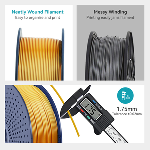 خيوط طابعة ثلاثية الأبعاد من SUNLU، خيوط PLA بملمس حريري، قطر 1.75 مم، خيوط متعددة الألوان - Product Image 5