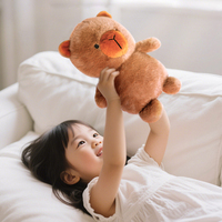 Jouet en peluche Jopark ODM Hi-Tech AI Animal mignon brun Kapi Bara jouet en peluche parlant et chantant cadeau d'anniversaire pour les amis