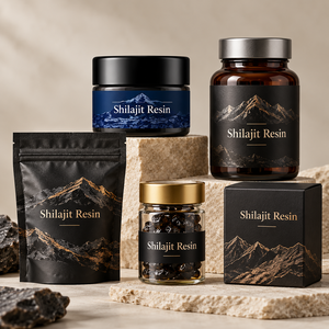 Resina de Shilajit del Himalaya Pura 50g OEM Etiqueta Privada Suplemento Herbal Logotipo Personalizado - Product Image 5