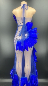 Novance Y1867-F Stocks De Vêtements En Gros <span class=keywords><strong>Robe</strong></span> De Mariage Maille Perles Strass Plume <span class=keywords><strong>Robe</strong></span> De Soirée Élégant Robes De mariée - Product Image 6