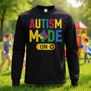 Camiseta de manga larga Autism Mode On Puzzle, camiseta de concienciación sobre el autismo - Product Image 3