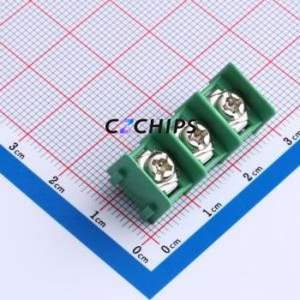 MX8500-8.5-03P-GN01-Cu-S-A Barrier Terminal Block Through hole Component THT,P=8.5mm Connector Two Sides 8.5mm 1x3P Straight Pin - Product Image 1