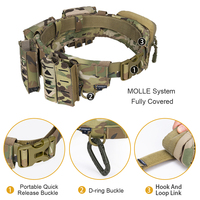 Ceinture tactique modulaire IDOGEAR 500D réglable en nylon camouflage MOLLE MRB