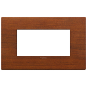 Placa de pared Vimar de madera de cerezo de 15x9.6 cm con cubierta para una sola toma - Product Image 1