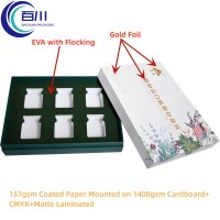 Caja de Regalo Rígida de Papel Recubierto de Alta Calidad, Juego Completo, con Logotipo Impreso y Bolsa de Papel para Cubilose o Productos Oleaginosos