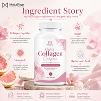 Complément alimentaire de beauté au collagène en capsules dures, marque privée OEM, 240 unités, pour adultes