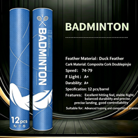 Volants de badminton professionnels de niveau tournoi, légers et durables, en plumes de canard de qualité OEM hybride premium, avec tête en liège sandwich, 2 couches