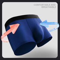 Culottes et boxers pour hommes personnalisés avec logo, respirants, taille mi-haute, en modal, lot de 4 pièces en coffret cadeau, vente en gros
