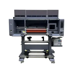 Nuovo digitale A1 24 pollici 60 cm 60 Cm 3 4 teste I3200 rotolo per rotolare Uvdtf Uv Dtf stampante di stampa adesivo con laminatore Uv Dtf