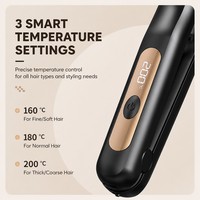 Torlin en stock – Mini lisseur multifonction coréen sans fil 3-en-1 pour cheveux, avec plaques lissantes et bouclantes