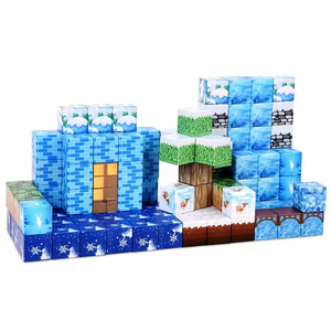 Phong Cách Mới 65-Mảnh 2.5Cm <span class=keywords><strong>3D</strong></span> Từ Thế Giới Xây Dựng Khối Nhựa Đồ Chơi Trò Chơi Cho Trẻ Em OEM Bộ Với EN71 ASTM Cpc Tiêu Chuẩn - Product Image 4